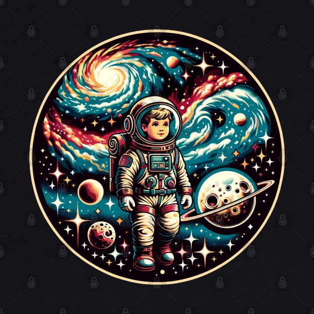 Kid astronaut in space by Art_Boys